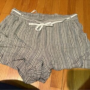 Striped Gray and White Shorts